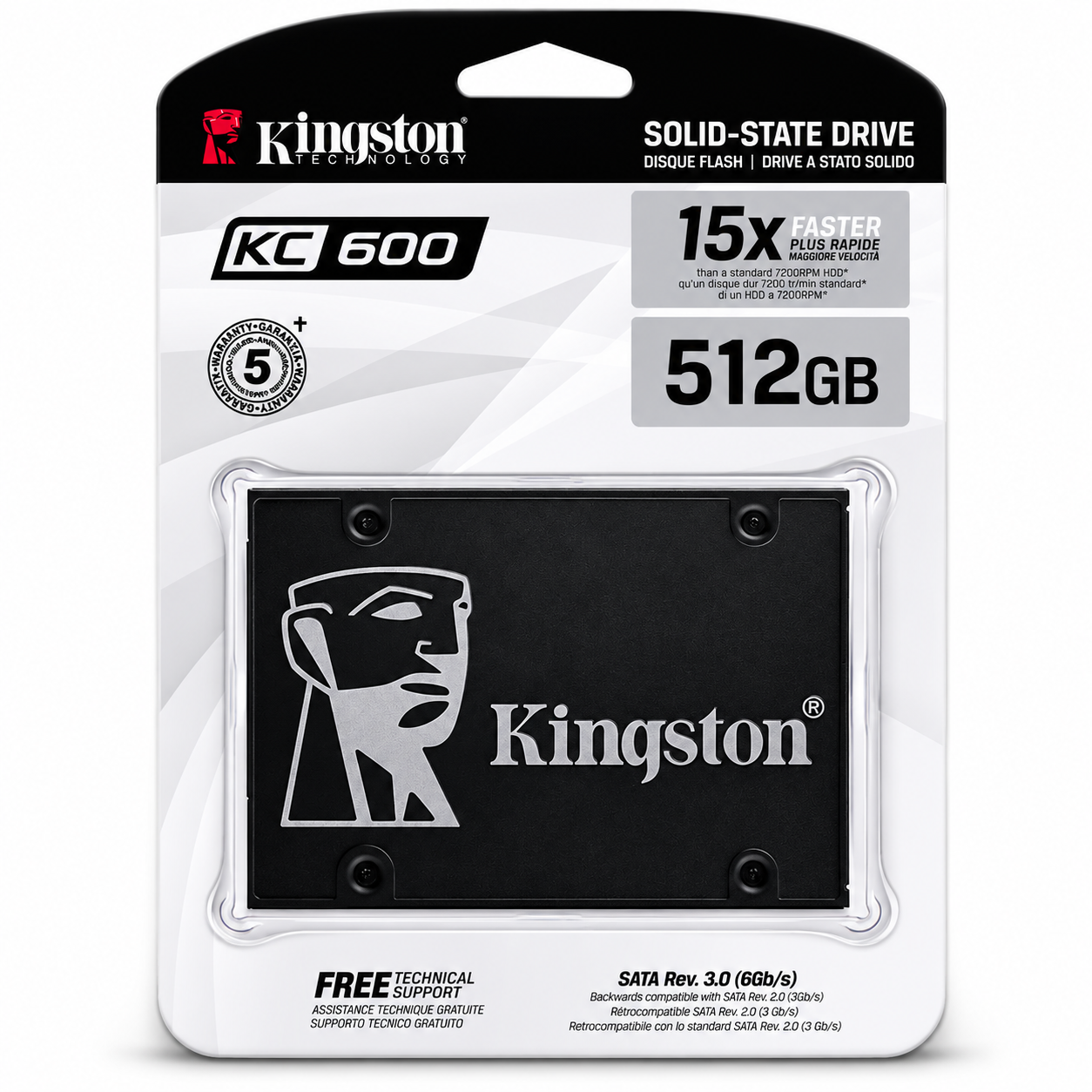 SSD Kingston KC600 SATA III 2.5" Disco de Estado Sólido Interno